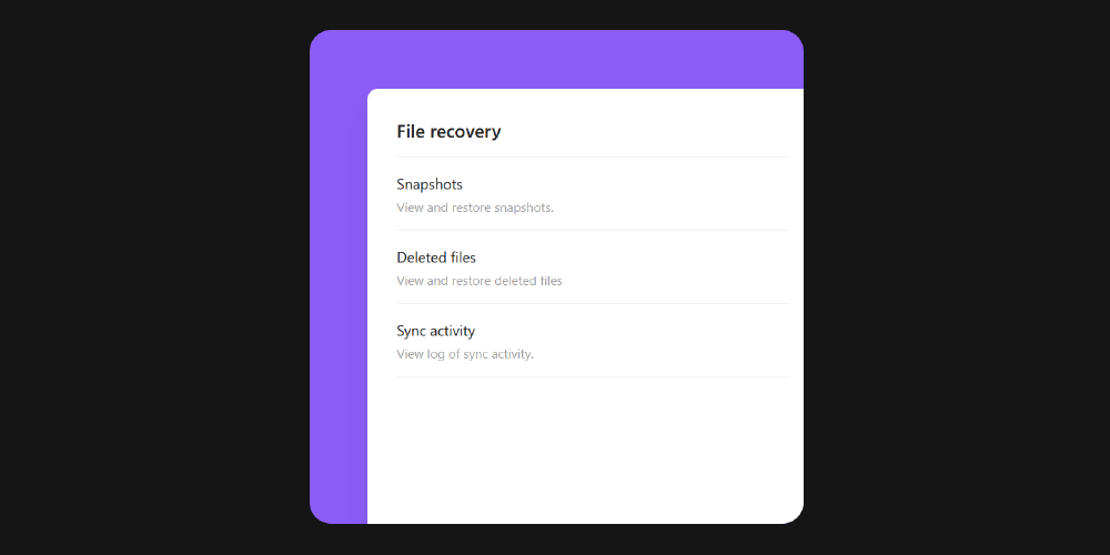 File recovery